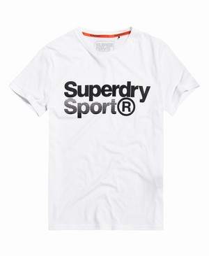 Superdry Core Sport Graphic Férfi Pólók Fehér | ZLKPE7039